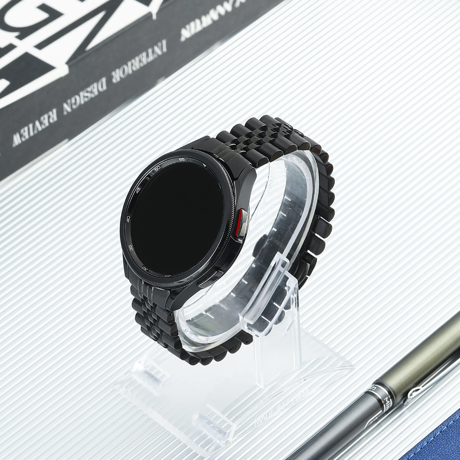 Galaxy Watch jubiler Strap For Samsung Galaxy  Watch 6 5 4 pro 40mm 42mm 44mm 45mm 46mm,No gap jubiler watch band