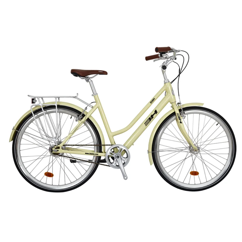 Urban Vintage Cheap Electric Bike 250W Motor Aluminum Alloy Singe Speed 700C E Bicycle Lithium Battery 36V for Women