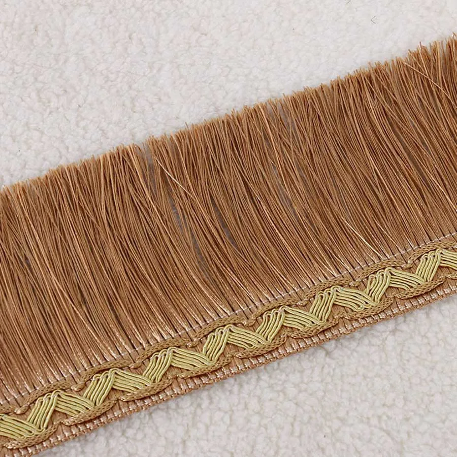 COOMAMUU Tassel Fringe Curtain Braid Lace Tassel Polyester Silk Trim Ribbon Latin Dance Skirt