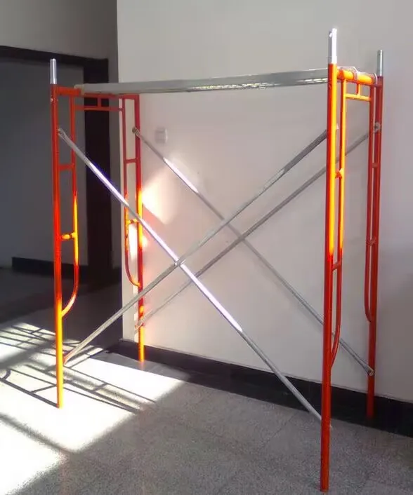 Ladder Frame Scaffolding  Construction Material Brace Scaffolding Platform System H Frame Scaffolding for Construction