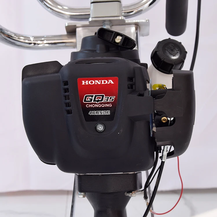 Stainless steel curved body Gasoline engine Concrete screed vibrator floor leveling machine