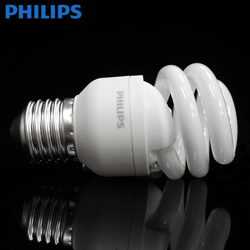  Энергосберегающая спиральная лампа Philips e27e14 флуоресцентная с винтовым креплением бытовая электрическая сверхъяркая дневного света тройной первичной