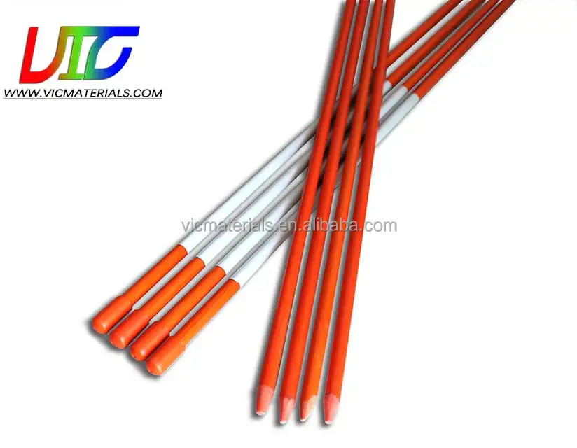 Economical fiberglass driveway marker stakes with light, Orange fiberglass mark stakes, fiberglass plow markers