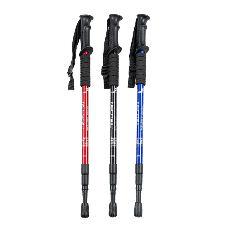 High Quality Hiking Pole Walking Stick Adjustable Mountain Climbing Aluminum Alloy Telescopic Trekking Pole for Outdoor