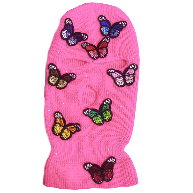Designer Ski Mask Three Hole Custom design your own ski mask Full Face Beanie For Outdoors Butterfly