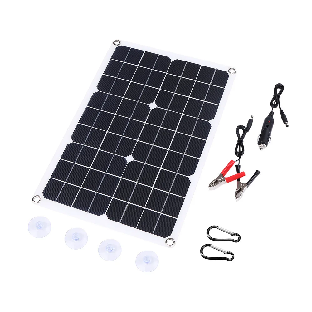 BUHESHUI Waterproof 20W Flexible Solar Panel for Car Battery Charger Panels Solar