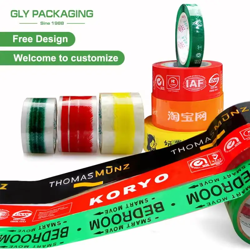 custom tape with logo packaging high viscosity transparent logistics packaging tape