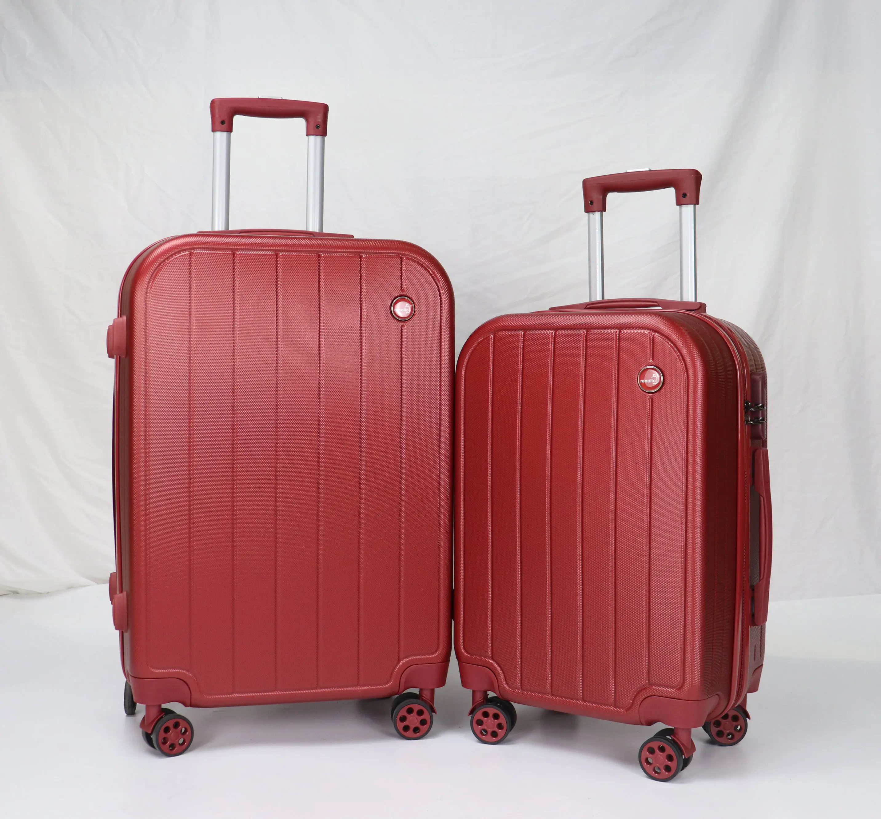 2024 wholesale ABS traveling luggage trolley suitcase set custom carry on luxury and aluminium luggage suitcase