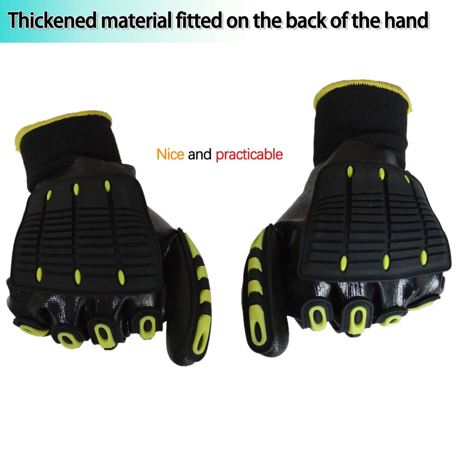 Оптовая продажа, противоударные рабочие перчатки HPPE, противоскользящие перчатки с нитриловым покрытием, устойчивые к порезам перчатки для рабочих и семейных ежедневных работ