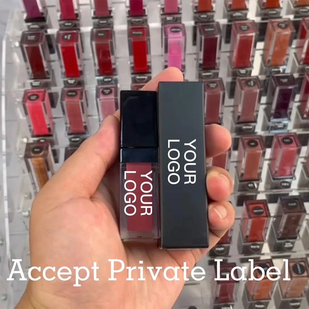 Matte Glitter Lip Gloss Custom Private Label Vegan Waterproof Long Lasting Liquid Lipstick