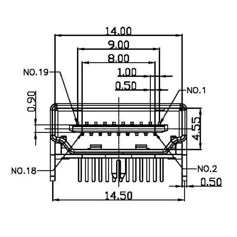 HD-MI socket display high-definition interface Displayport mini 19 Pin female smt pcb D-Sub/DVI/HDMI connector HDMI connector