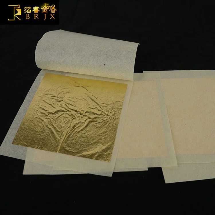 
High quality edible gold leaf sheet gold foil 24k for coffee/ice cream/ food /cake /bakery decoration ingredients 