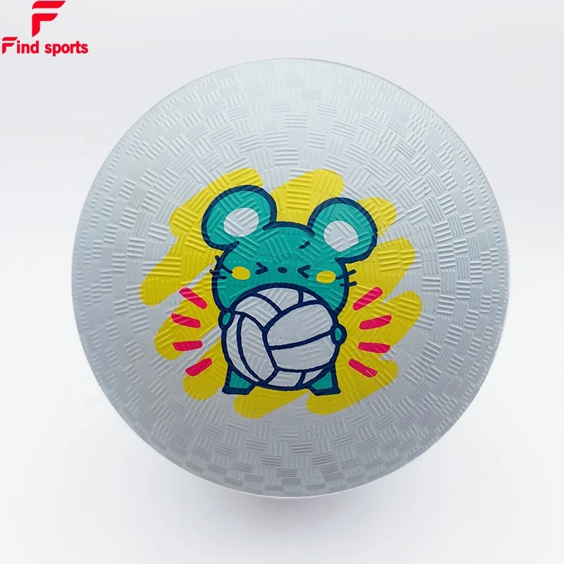 Kindergarten 7 Inch rubber soft ball Custom Colorful Inflatable Playground Ball For Kids