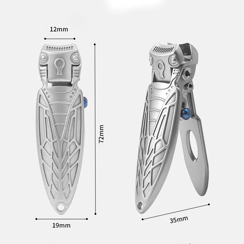 Modern Stainless Steel Heavy Duty Wide Jaw Fingernail Clippers with Concave Blade