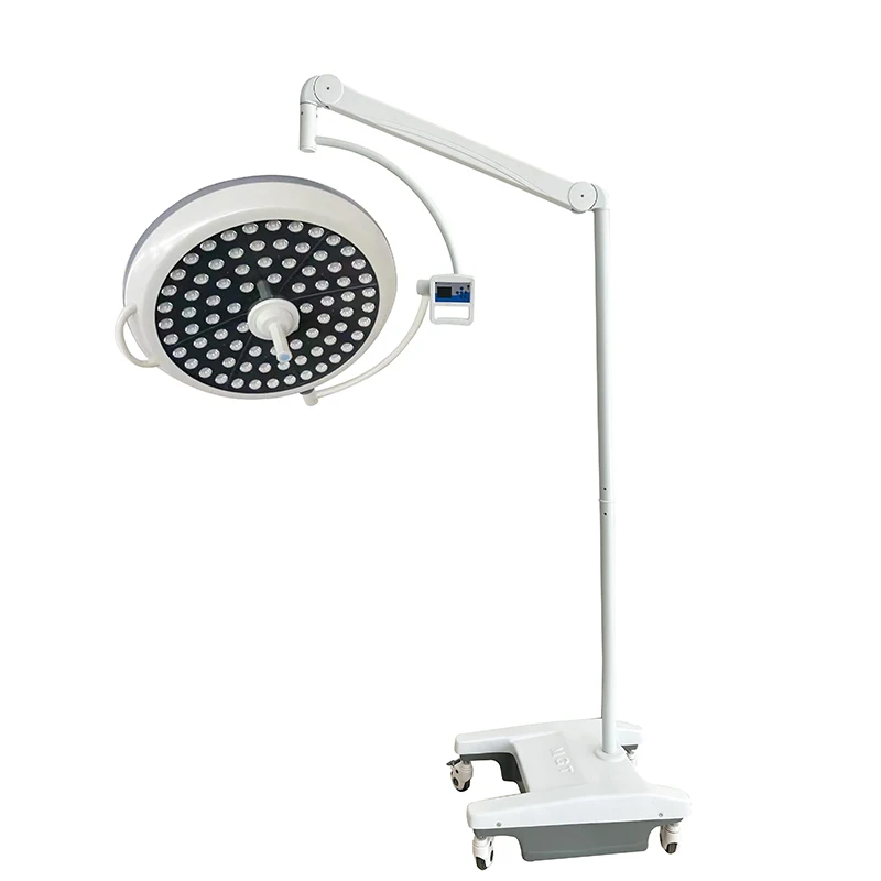 LED Mobile Vertical Surgery Light Hospital Operation Shadowless Operating Lamp with Electric Power Source Made of Metal