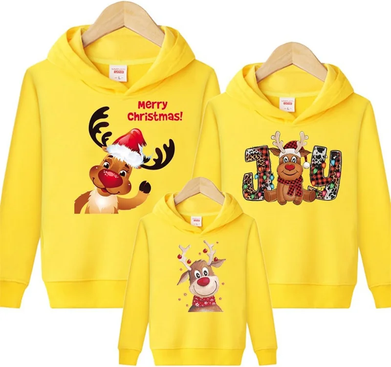 Deer Heat Transfers Vinyl Christmas Iron on Patches Stickers for T-Shirts Jeans Jacket Hoodies Clothing Decorations