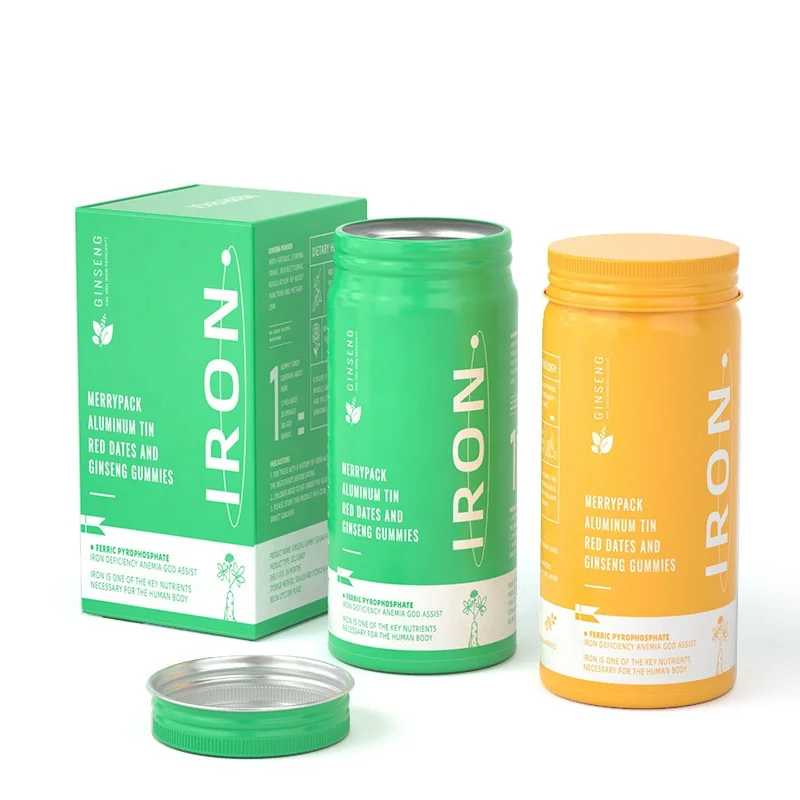 90ml 40*90mm custom round shape container metal screw thread can medicine tin can pill capsule tin