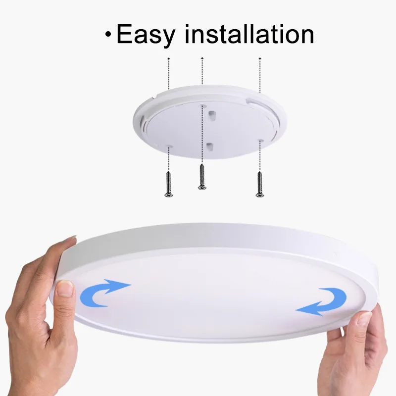 LED Ceiling Lamp 48W 36W 24W 18W 9W 6W Modern Panel Light in Living Room Bedroom Natural Light Surface Mount Fixture