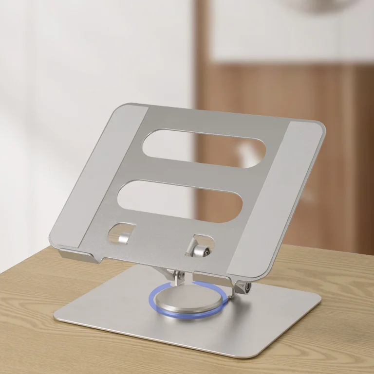 IKATAK New Foldable Aluminum 360 Swivel Base Rotating Laptop Stand