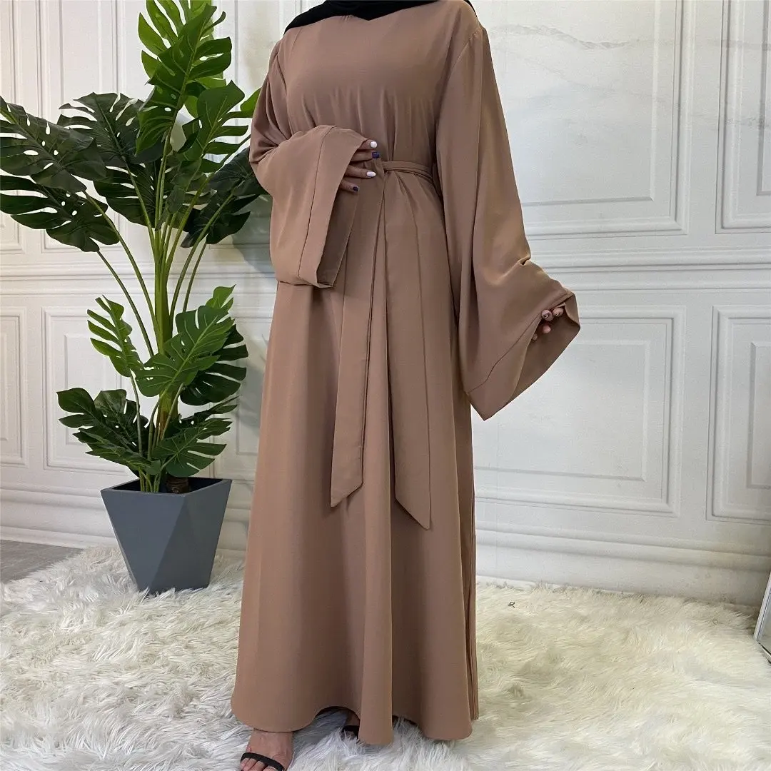 Пользовательский высокий модный мусульманский женский атласный кафтан Макси платье