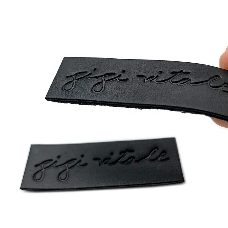 Factory Manufacturer Custom Logo Embossed Leather Labels For Handbag,OEM Leather Labels For Hat/Clothing