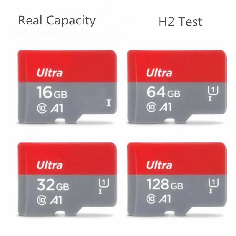 Full Capacity Memory Cards 32gb 64gb 128gb SD Memory Card 256gb High Quality Micro TF SD Cards H2 Test Past