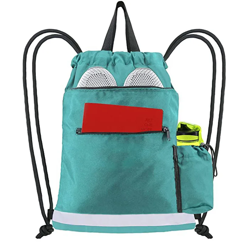 
Washable Beach Travel Gym Drawstring Bag Backpack String Sports Storage Sackpack  (1600149045690)