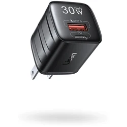 2023 30W+30W USB C Wall Charger LISEN 2-Port USB C Charger Block with GaN II Tech PD 3.0/QC 3.0 Pint-Sized Type C Charger