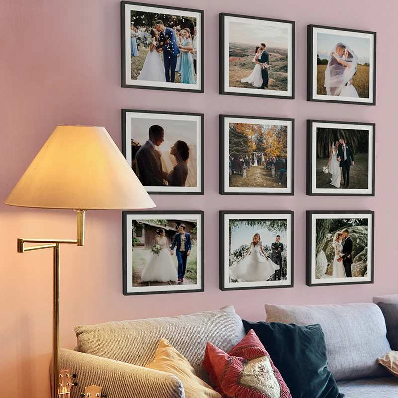 Wholesale 20*20cm 8*8inch home decor products wood decorations for home paintings home decor plastic frame