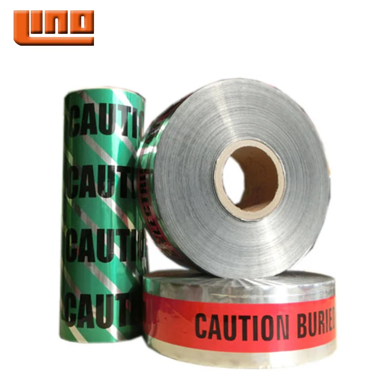 China Supplier Metal Detectable Tape Underground Optical Fiber Cable Warning Underground Warning Tape