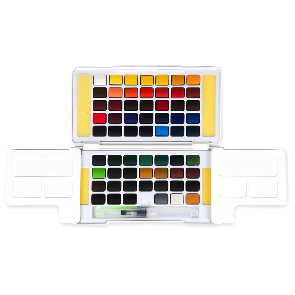 wholesale 62 watercolor paint pan  palette set solid watercolor travel  cake set