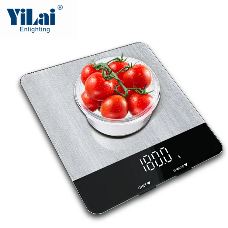 Электронные кухонные весы из нержавеющей стали, 5 кг, 11 фунтов