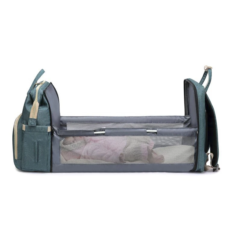 Mummy Travel Foldable Bed 3 in 1 Multifunction Polyester Fashionable Baby Diaper Bag Set