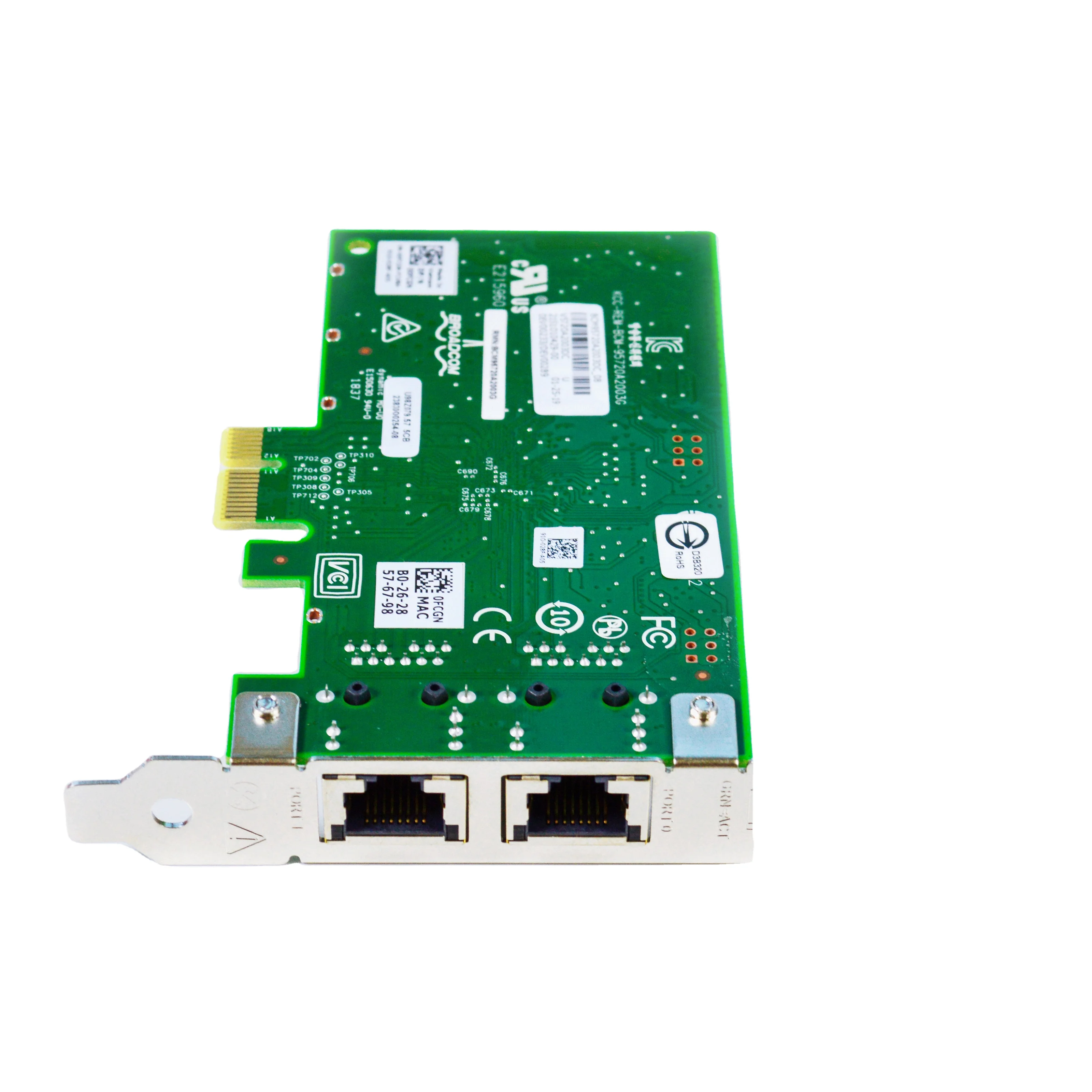 original Dell bcm5720dp dual port Gigabit 0fcgn Dell server network card