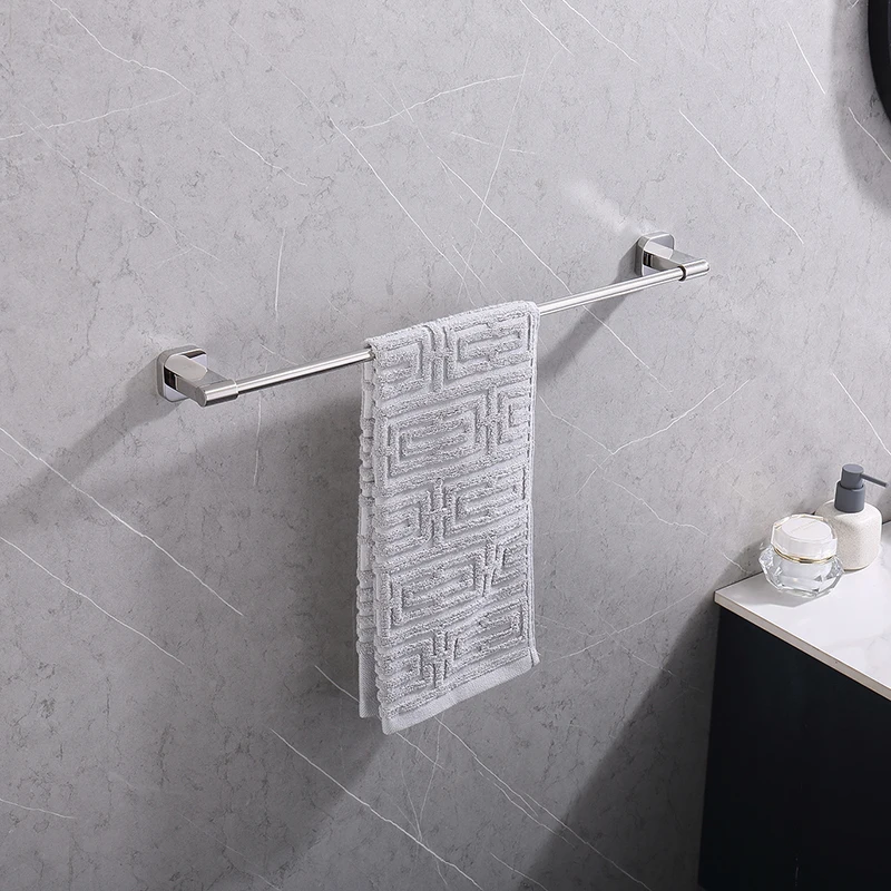 16-Inch Bathroom Towel Bar Brushed SUS 304 Stainless Steel Bath Wall Shelf Rack Hanging Towel Rack