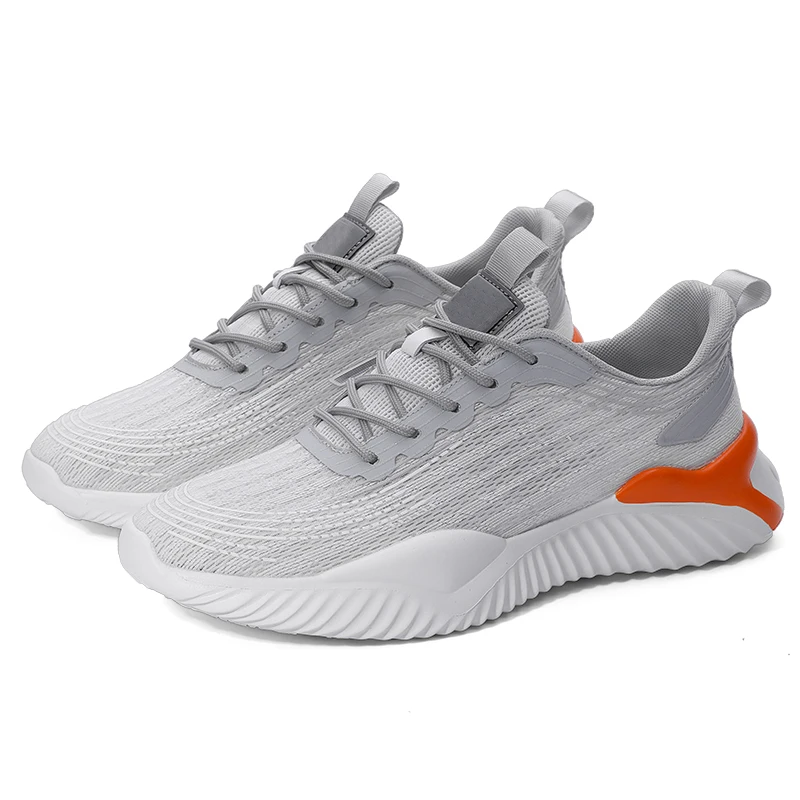 Men Light weight Knitted Mesh Upper Breathable Sports Shoes All-match Comfortable Running Shoes for Youth