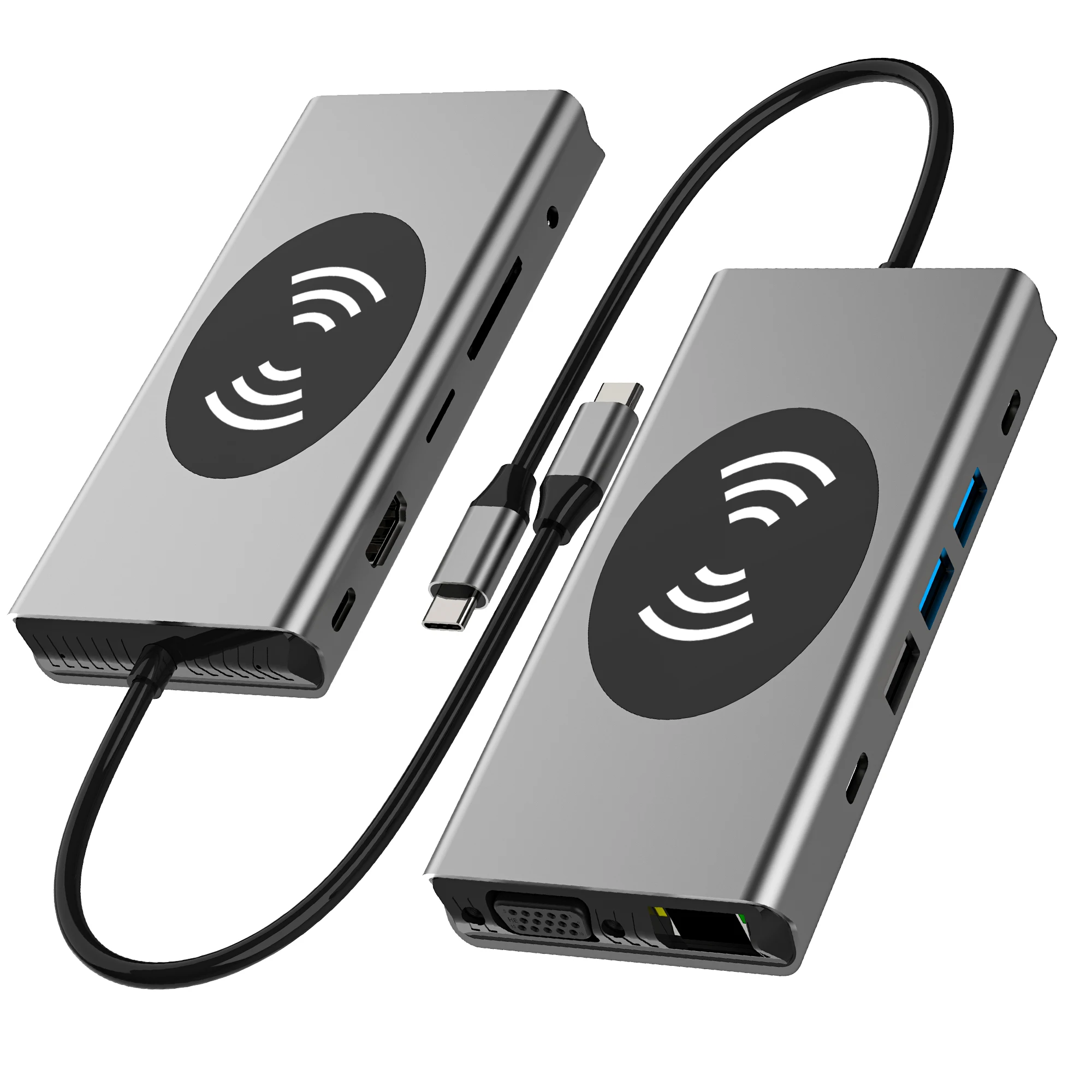 USB C HUB 4K 60Hz 30Hz Type C to HD 2.0 RJ45 USB 3.0 PD 100W Adapter For Macbook Air Pro iPad Pro M1 PC Accessories USB HUB