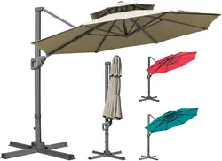 Wholesale Good Quality Fully Aluminium Sun Umbrella Parasol For Garden