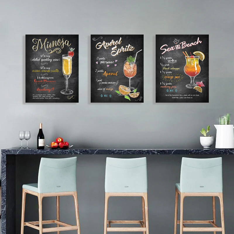 Classic Home Decoration Fruit Juice Restaurant Wall Decoration Wood Painting