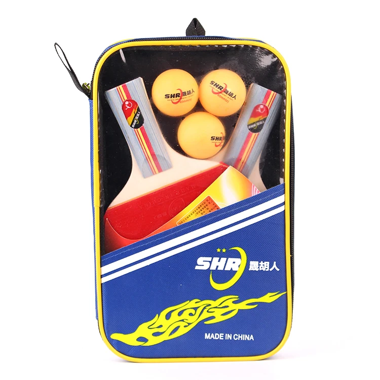 
Cheap OEM Custom Printing With Logo 5 Layer Pure Wood Paddle Ping Robot Set Bats Table Tennis Racket 