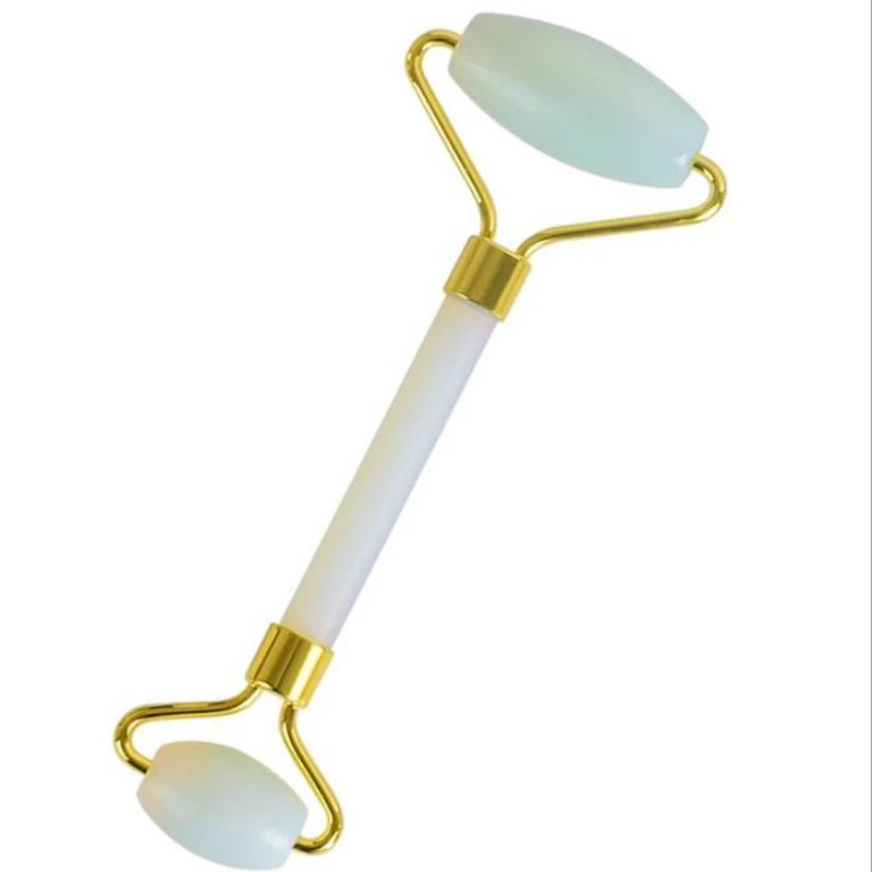 Massage Jade Roller Guasha Tool for Face Real Jade 100% Natural Stone Pink Rose Quartz Crystal Jasper etc