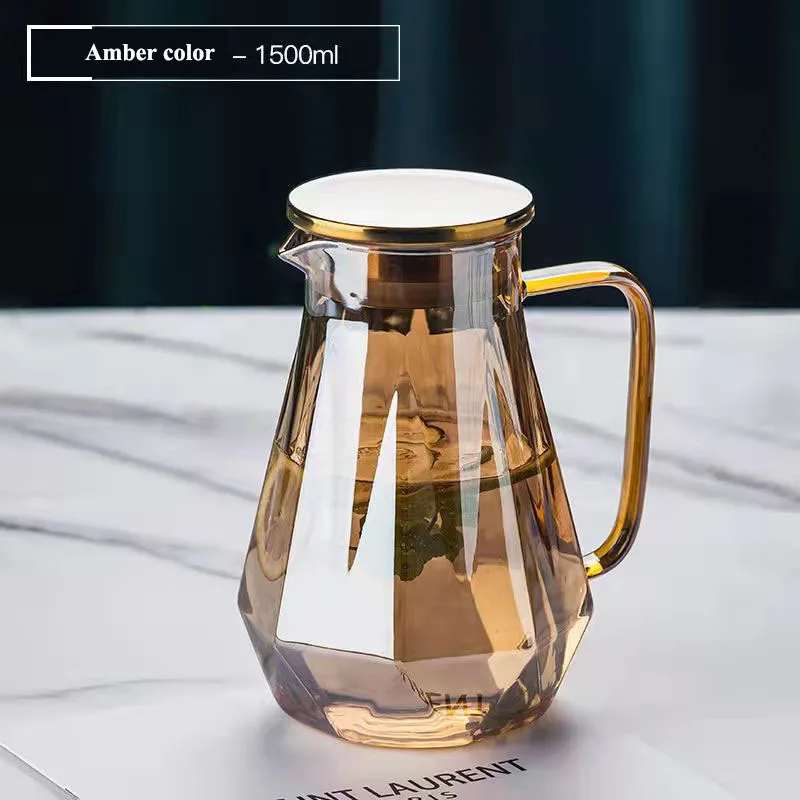 Heat Resistant Borosilicate Juice Glass Water Pitcher Glass Water Jug