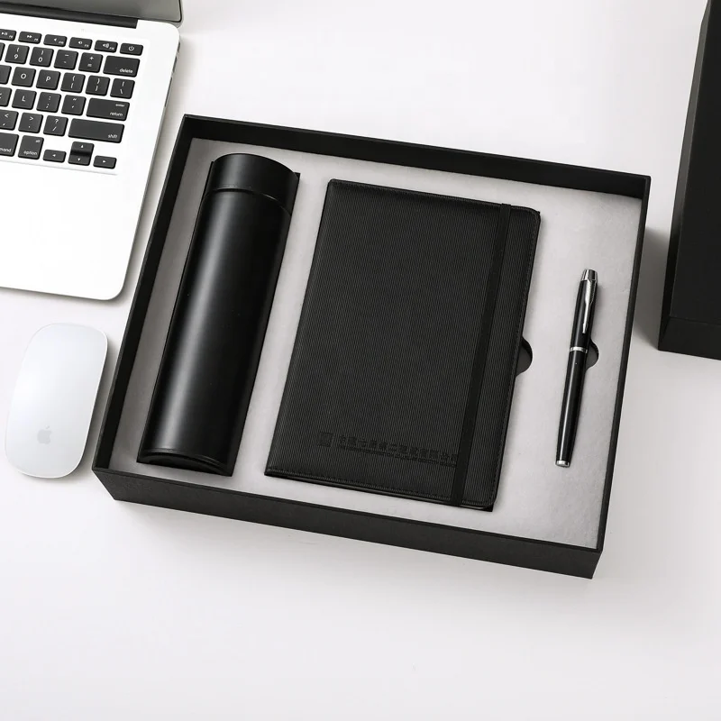 Customized logo Corporate gifts insulated cup Thermos diary notebook pen set