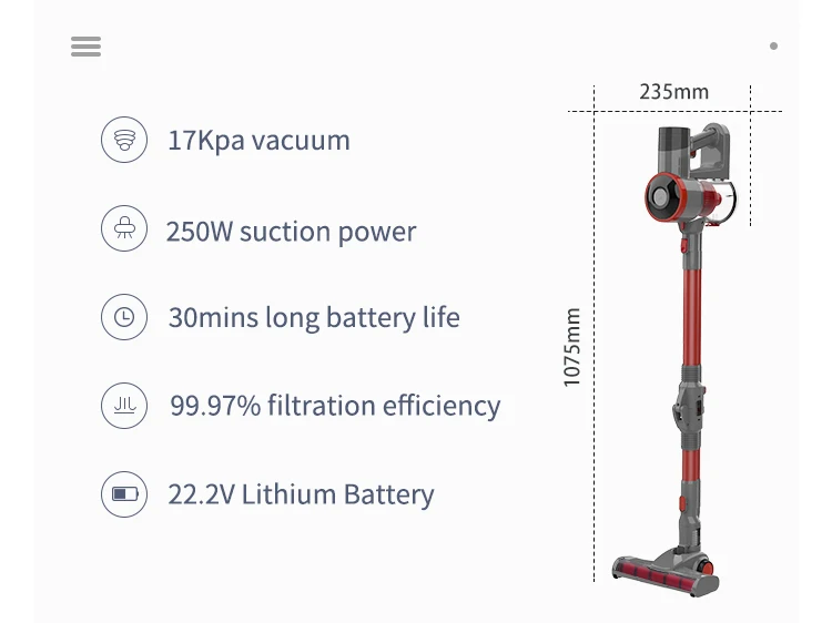 Free Shipping to USA Canada Powerful Handle Folding Arm Cordless Cyclone Hepa Filter Portable Wireless Cordless Vacuum Cleaners