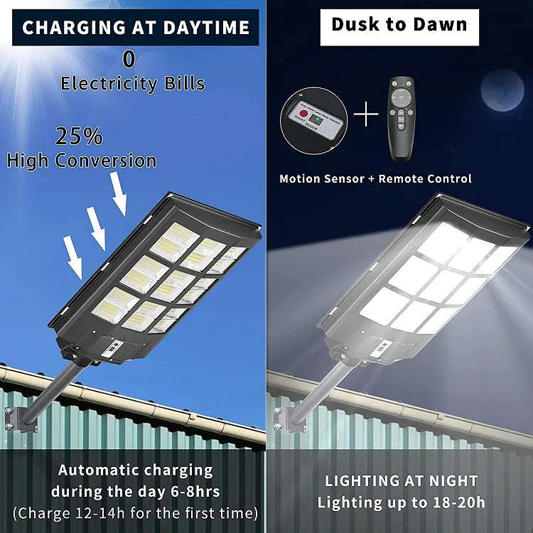 ABS Remote Solar Street Lighting 180w 240w 300w solar garden street light
