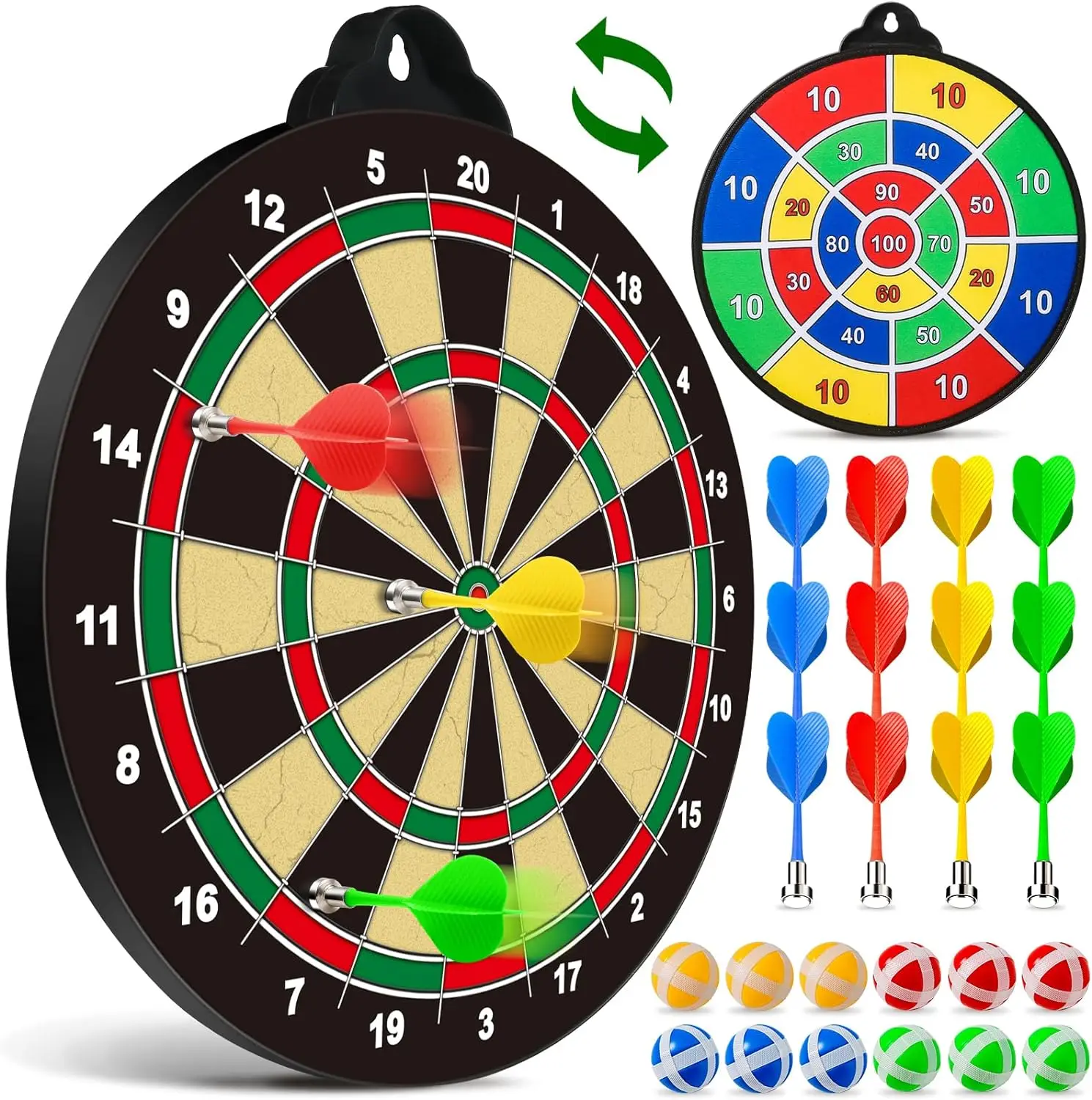 Hot Selling Double-sided Magnetic Dart Board Magnet Target Toy Parent-child Game Safety Dartboard Hanging Wall Dart Board