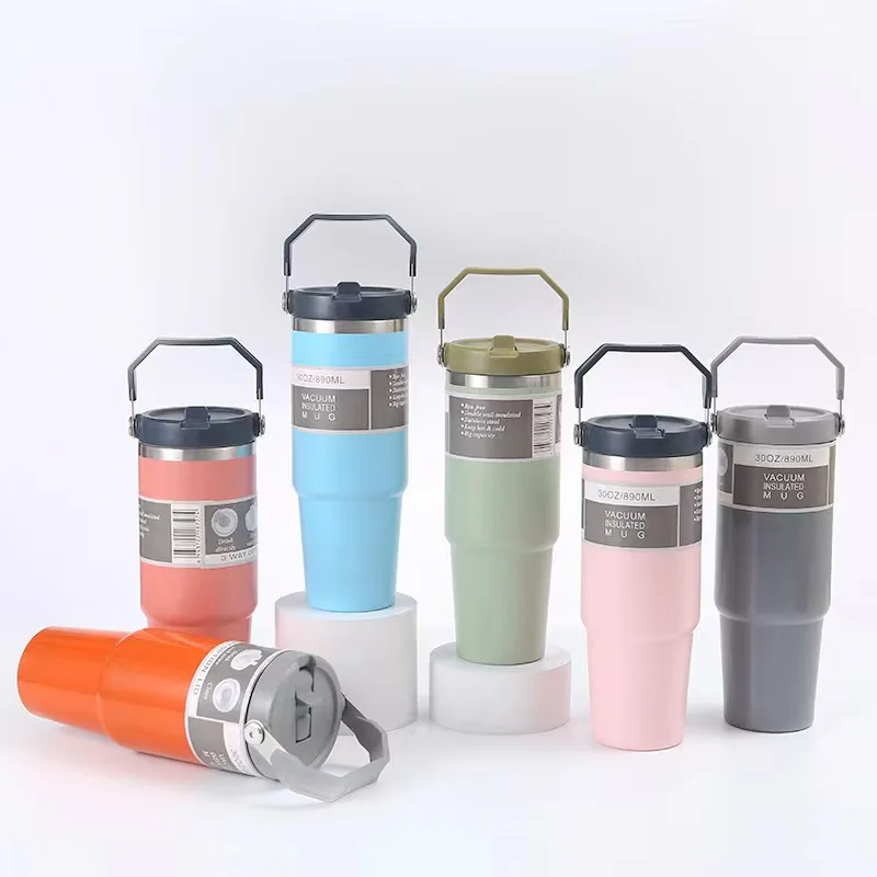 Stainless Steel 304 Double Wall Tumbler Custom Camping Outdoor Travel Coffee Thermos Vacuum Mugs And Cup Wholesale