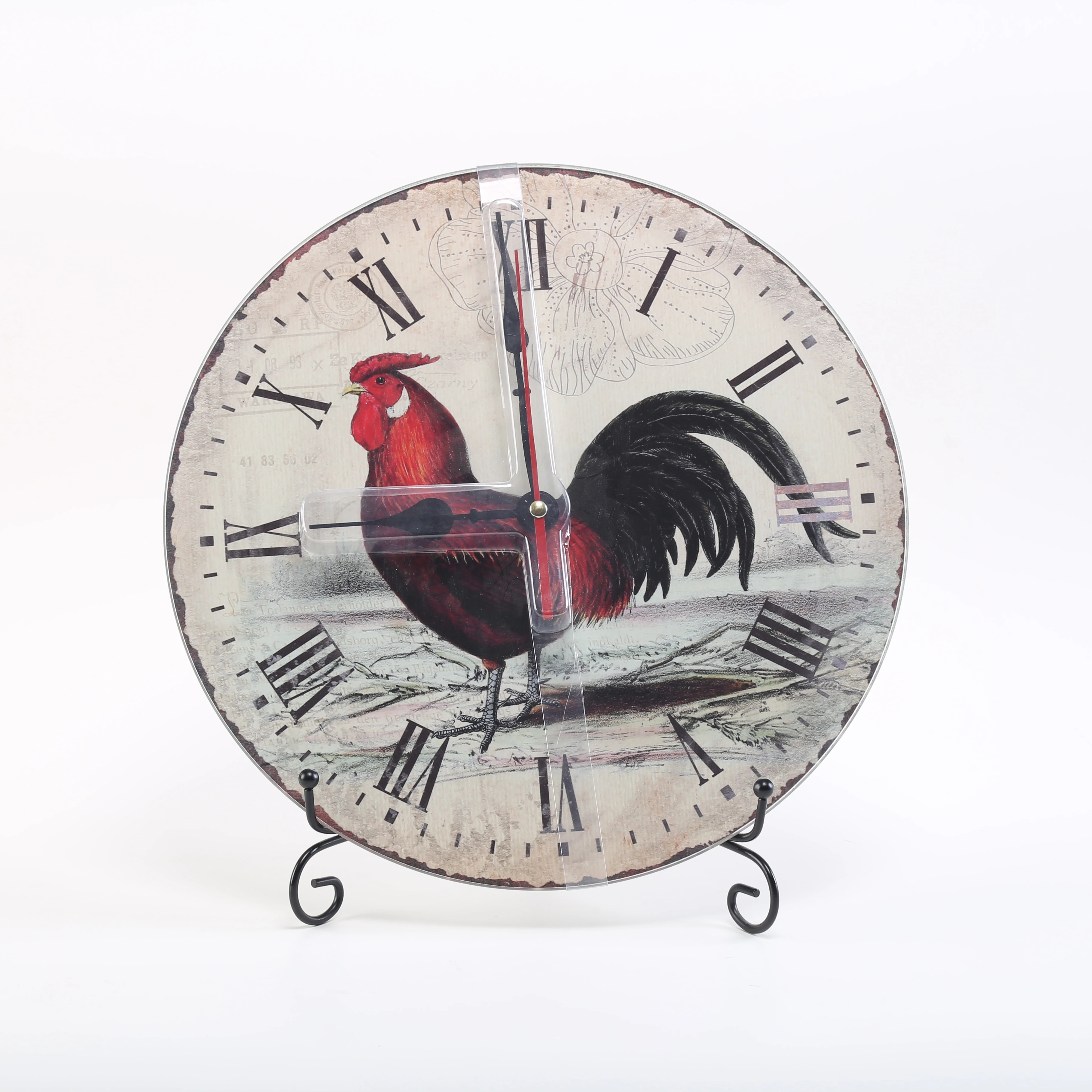 New Arrival Wall Clock Hot selling fashion decorative living room glass wall clock for home for wholesale