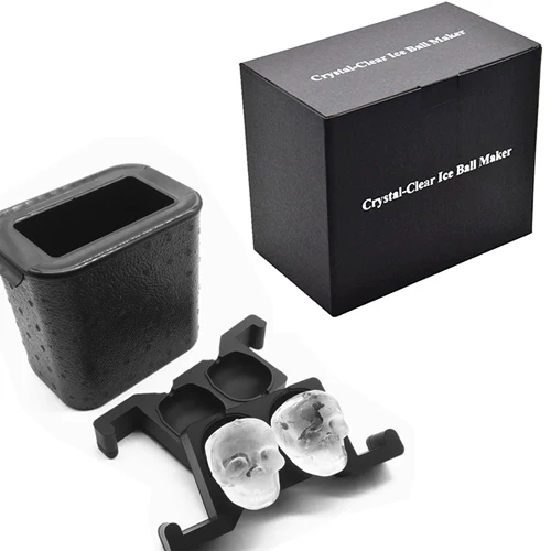 jumbo Silicone Ice Cube tray Mold,Premium Clear Ghost shape Ice Cube Maker