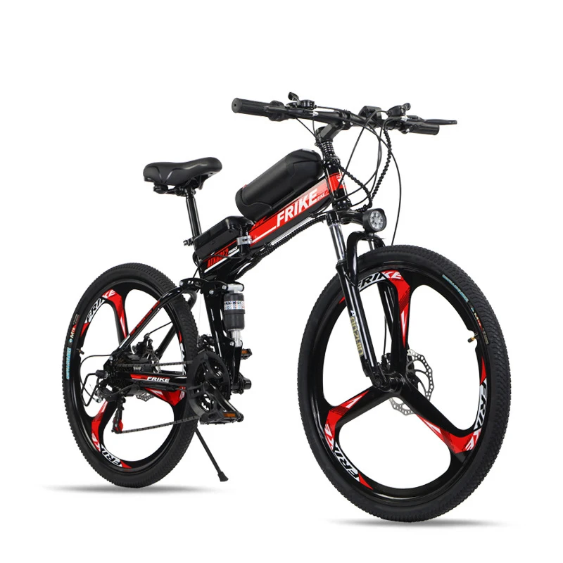 500 1000 watt 48 volt 26 inch adult foldable e bike electric bike ebike frame folding folds 26 full suspension
